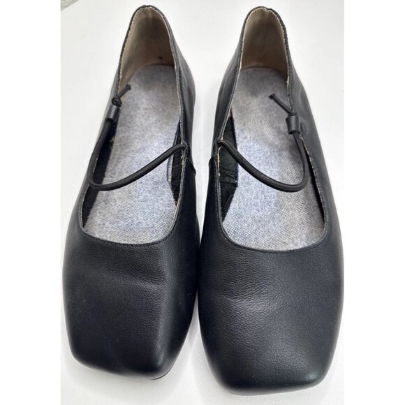 Empress Women's Black Leather Mary Jane Flats Size 39 Missing insoles - Picture 2 of 11